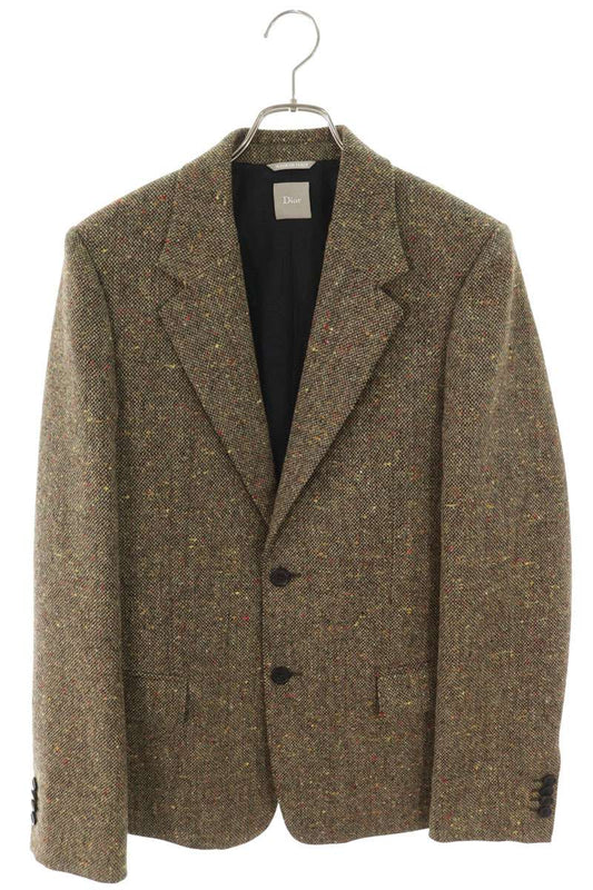 DIOR Wool Single Breasted 2B Tailored Jacket Brown Size XS