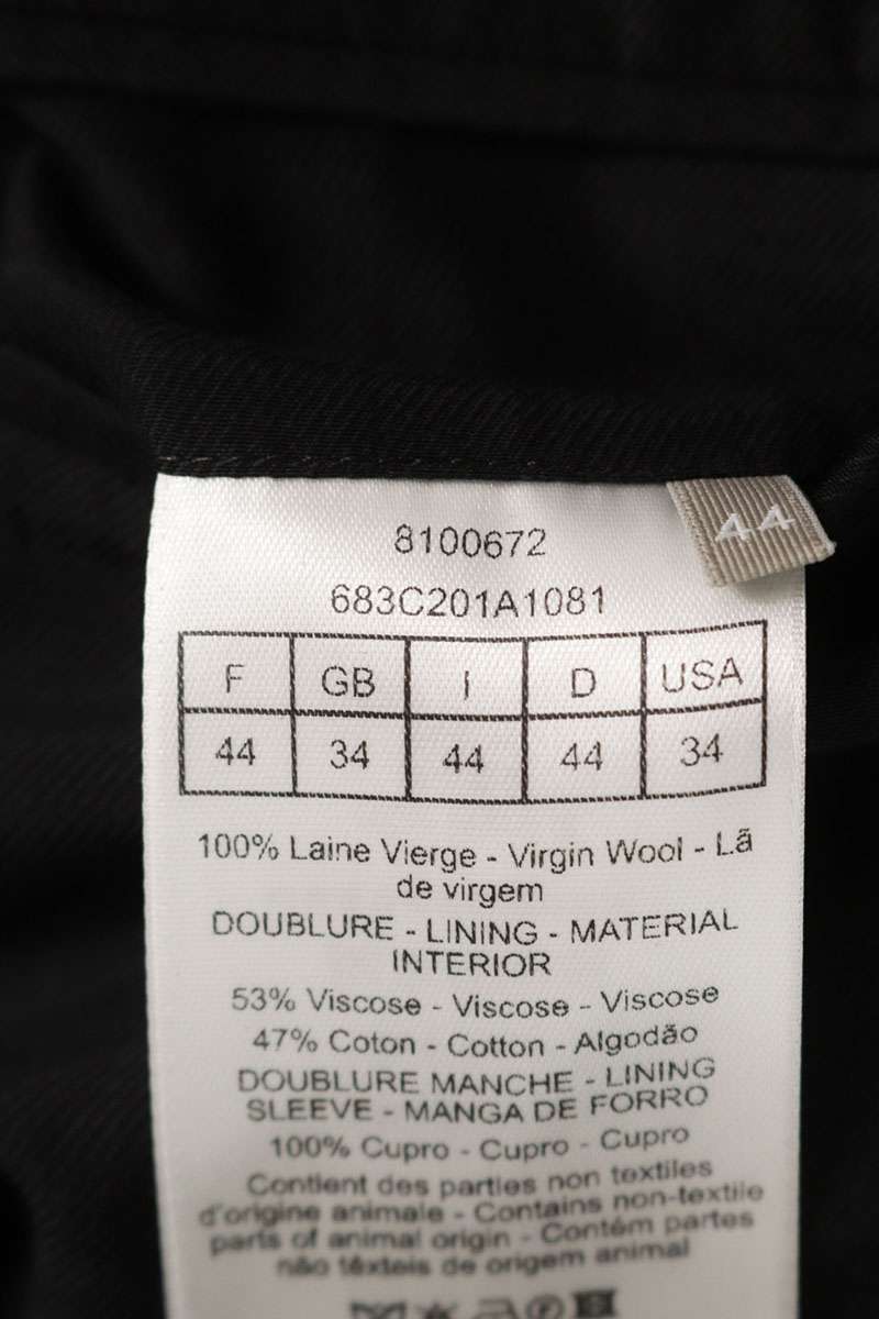 DIOR Wool Single Breasted 2B Tailored Jacket Brown Size XS