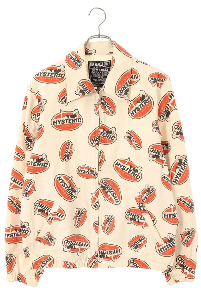 HYSTERIC GLAMOUR OVALWOMAN Cotton Zip Jacket White Size M