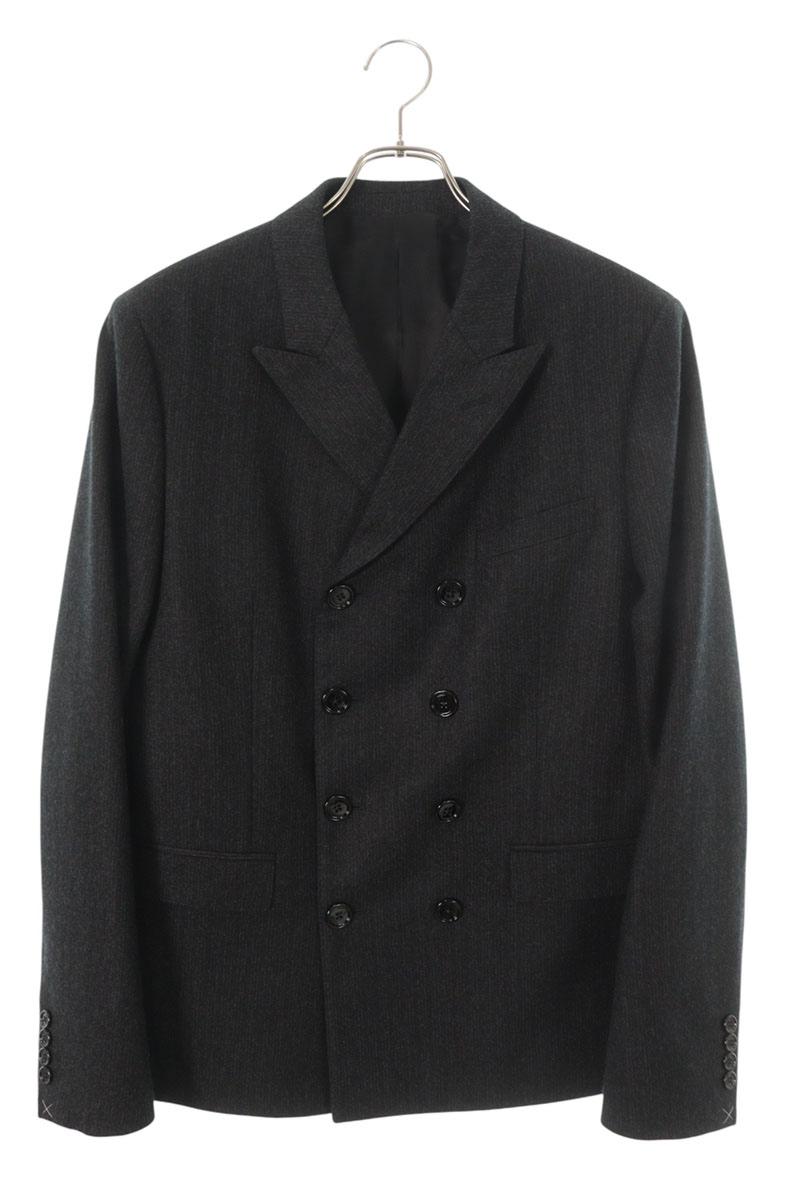 CELINE Double-Breasted Wool Jacket Gray Size M