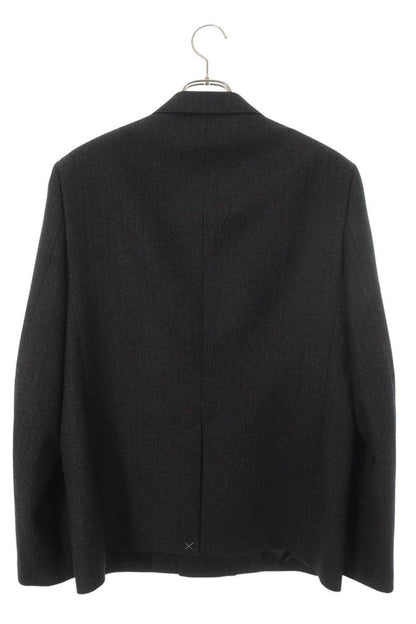 CELINE Double-Breasted Wool Jacket Gray Size M