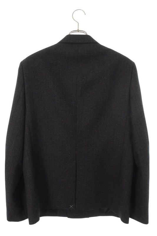 CELINE Double-Breasted Wool Jacket Gray Size M