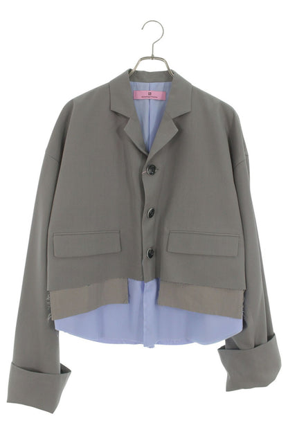 ANREALAGE Wool Layered Design Jacket Gray Size S