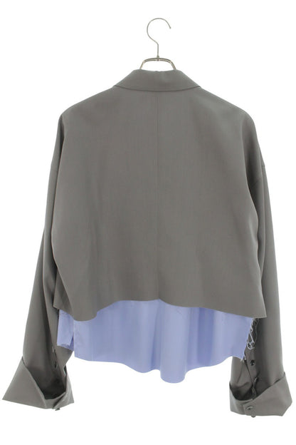 ANREALAGE Wool Layered Design Jacket Gray Size S