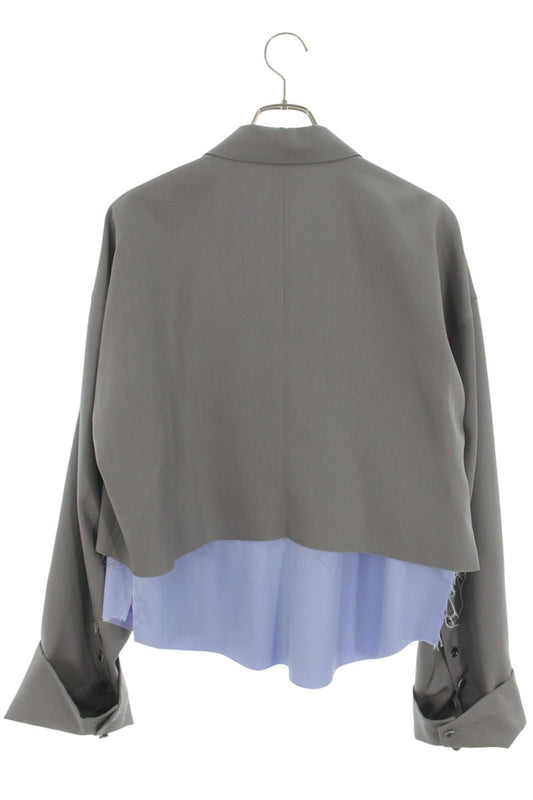 ANREALAGE Wool Layered Design Jacket Gray Size S