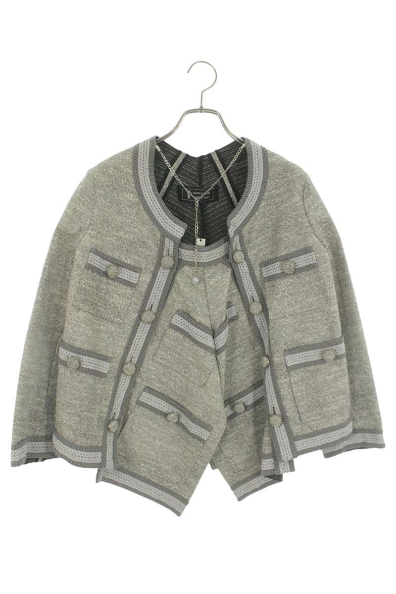 ANREALAGE Reflector Design Jacket Gray Size 38