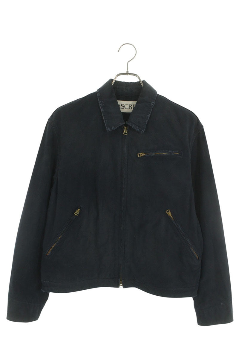 INSCRIRE 24SS Cotton Vintage Zip Jacket Navy Size S