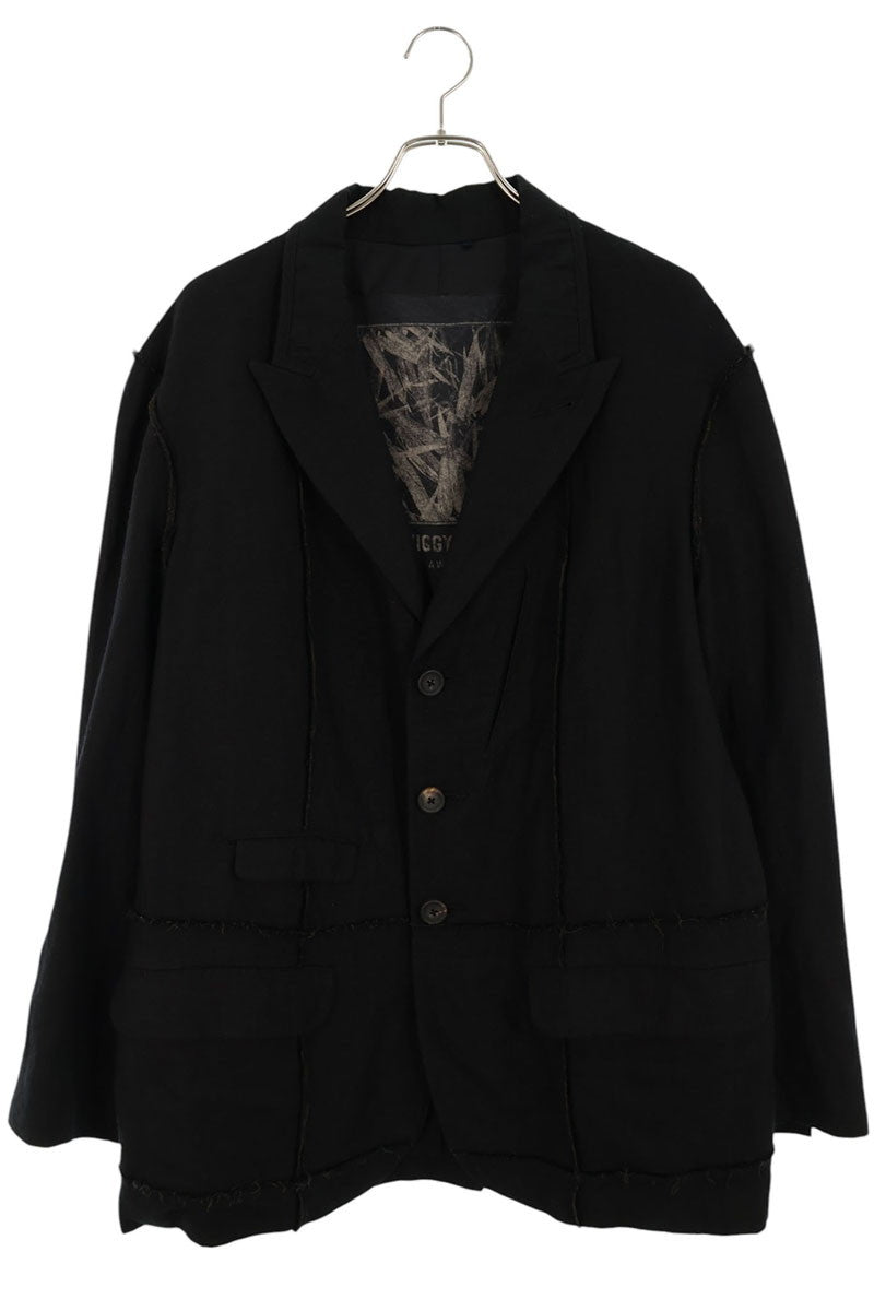 ZIGGY CHEN Reconstructed Tailored Jacket Black Size M