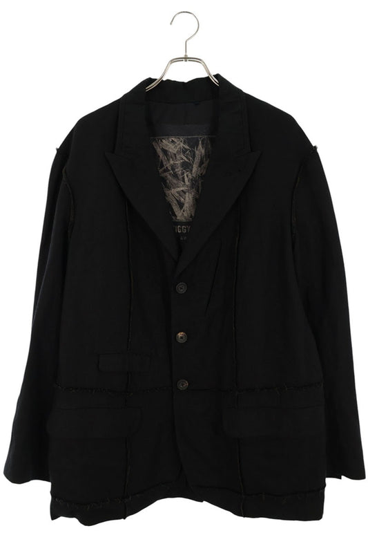 ZIGGY CHEN Reconstructed Tailored Jacket Black Size M