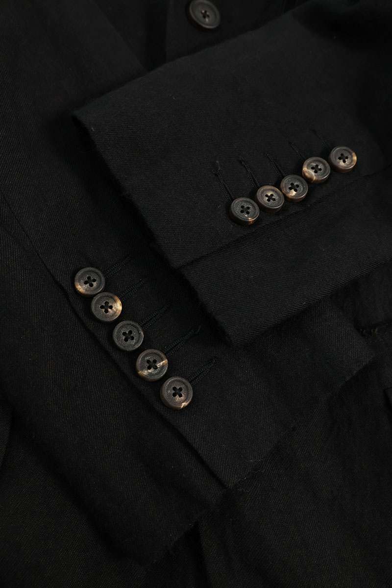 ZIGGY CHEN Reconstructed Tailored Jacket Black Size M