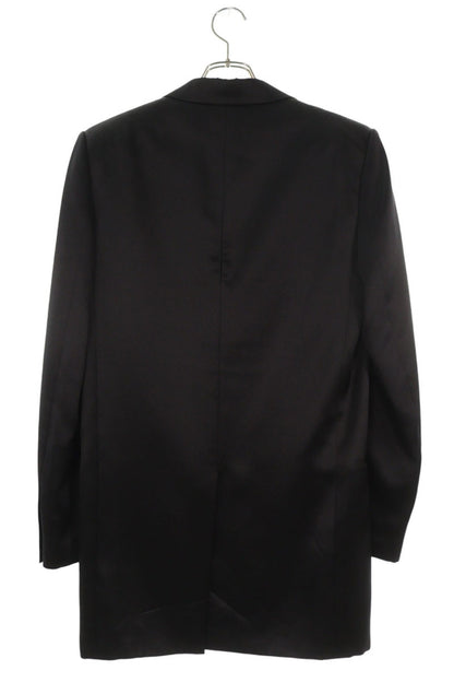 SAINT LAURENT PARIS Silk Double Blazer Black Size 46