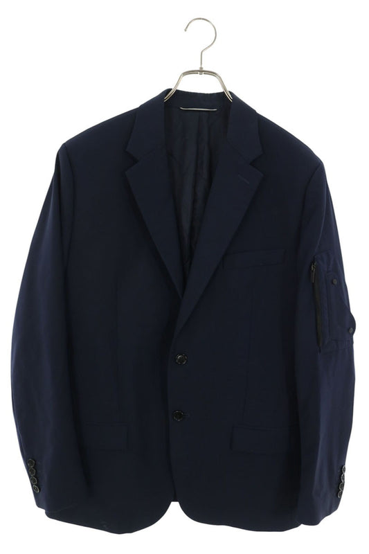 DIOR Navy Saddle Pocket Wool Mohair Tailored Jacket Size L