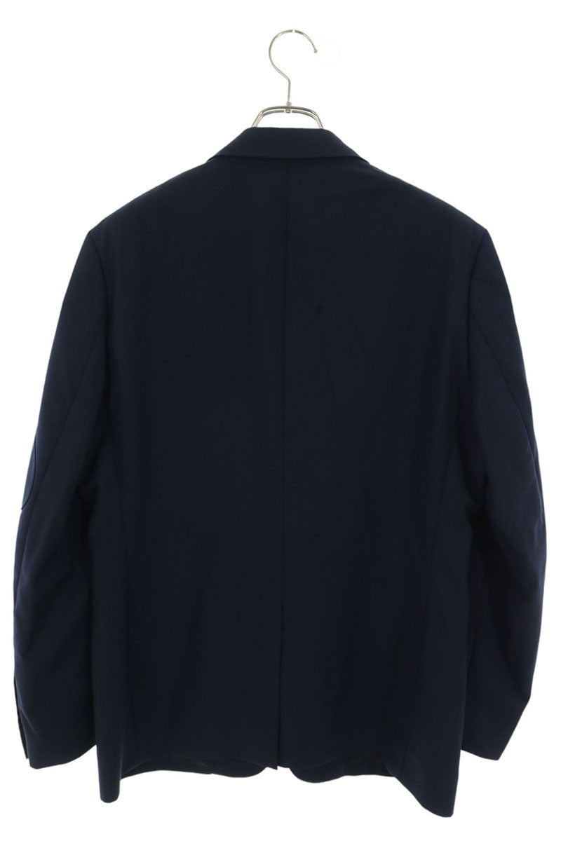 DIOR Navy Saddle Pocket Wool Mohair Tailored Jacket Size L