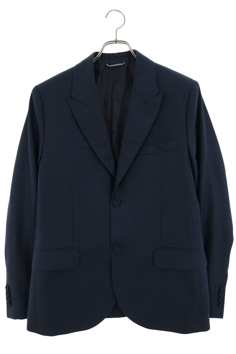DIOR Wool Single-Breasted Tailored Jacket Navy Size M