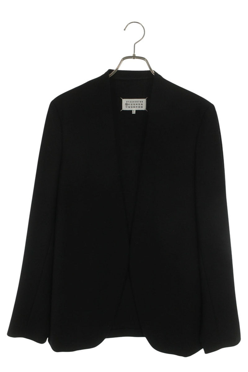 Maison Margiela 17AW Wool Collarless Jacket Black Size 46