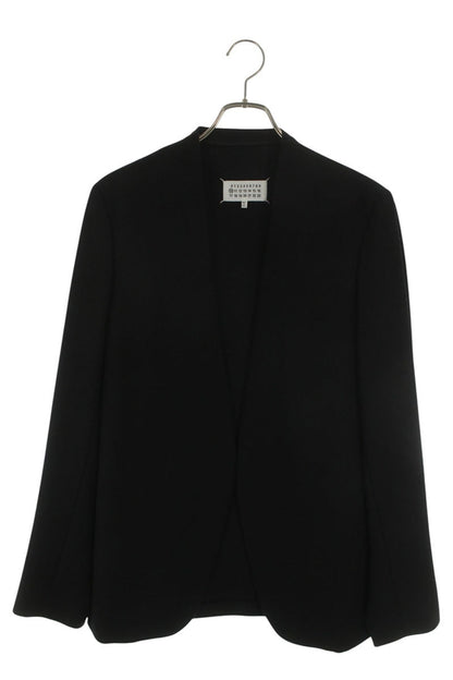 Maison Margiela 17AW Wool Collarless Jacket Black Size 46