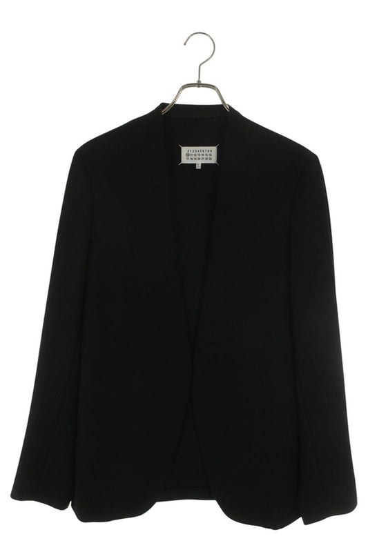 Maison Margiela 17AW Wool Collarless Jacket Black Size 46