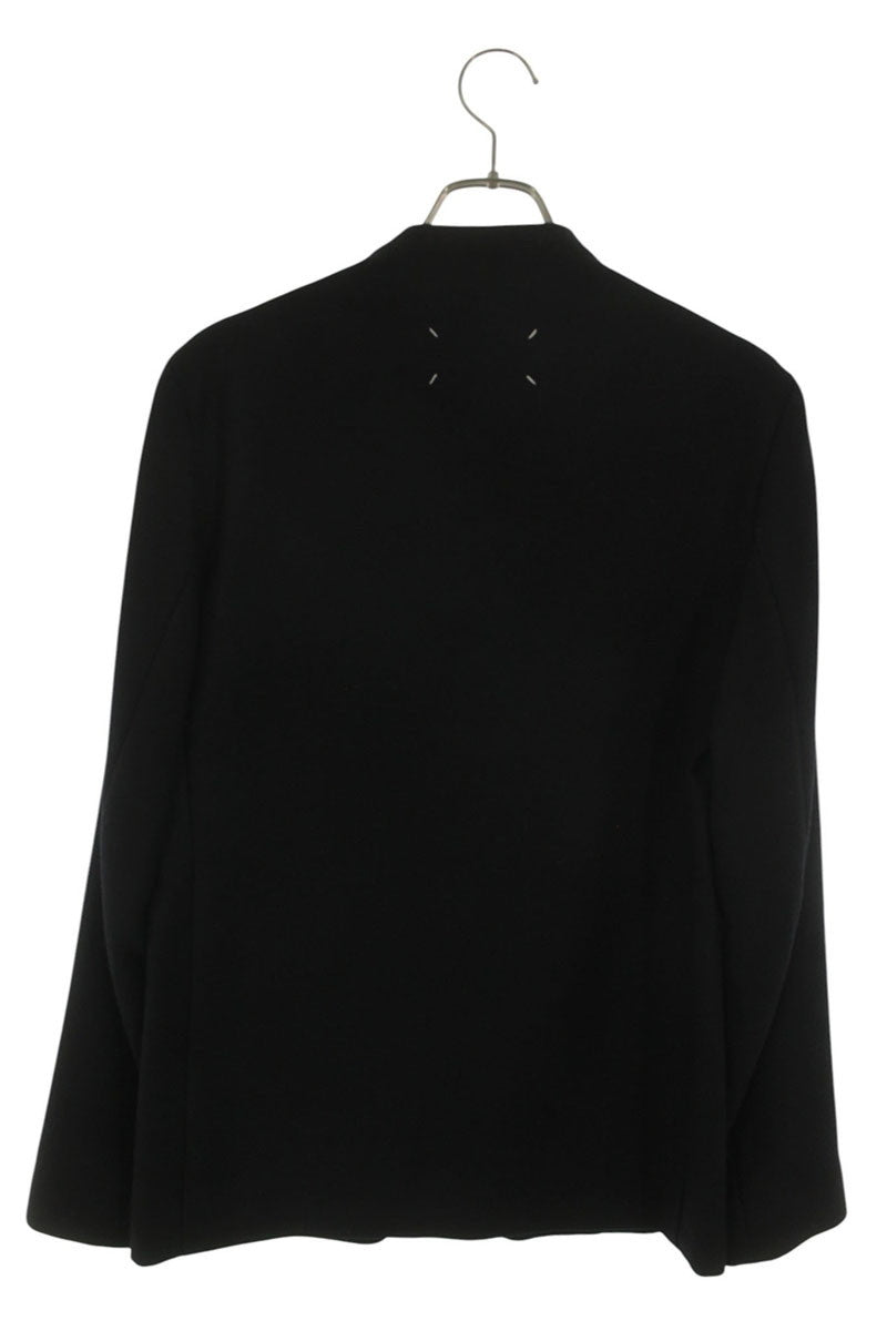 Maison Margiela 17AW Wool Collarless Jacket Black Size 46