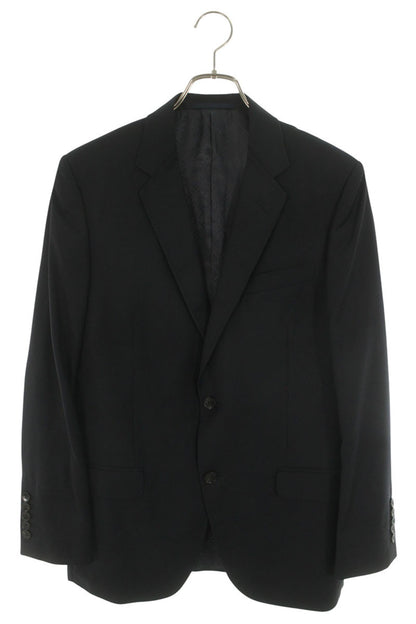 GUCCI Padded Shoulder Wool Tailored Jacket Navy Size L
