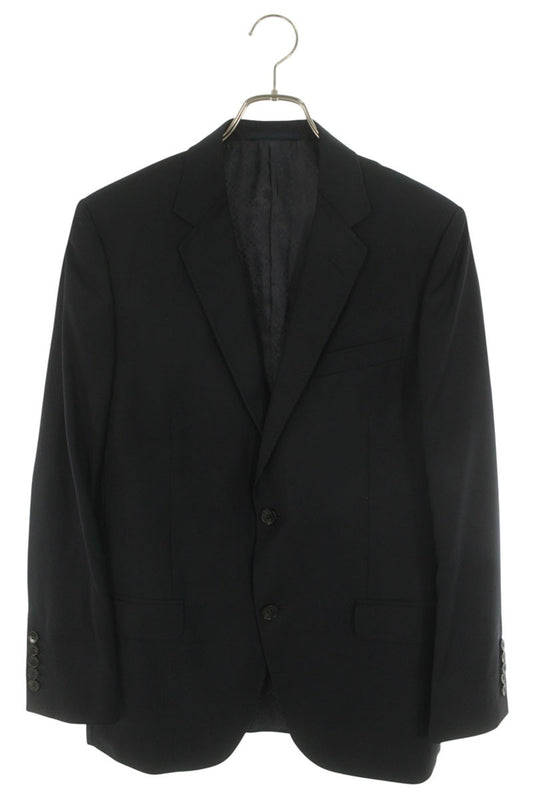 GUCCI Padded Shoulder Wool Tailored Jacket Navy Size L