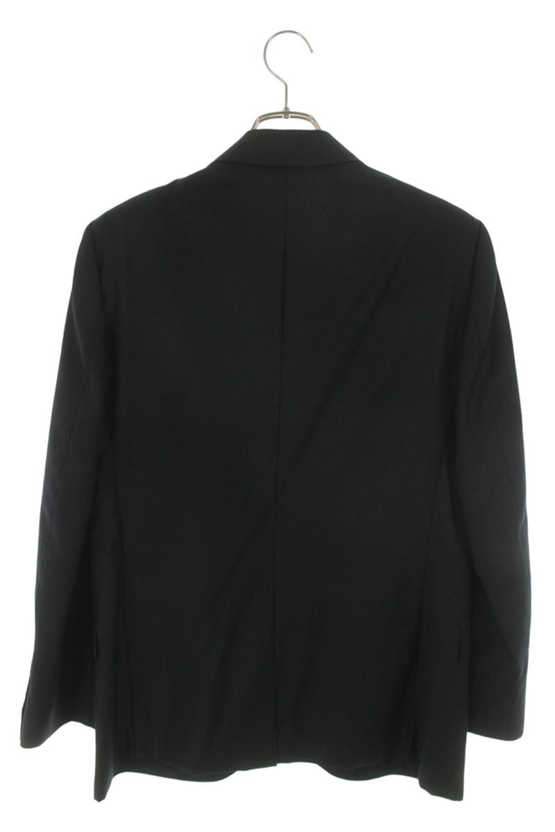 GUCCI Padded Shoulder Wool Tailored Jacket Navy Size L