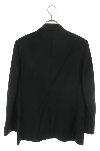 GUCCI Padded Shoulder Wool Tailored Jacket Navy Size L