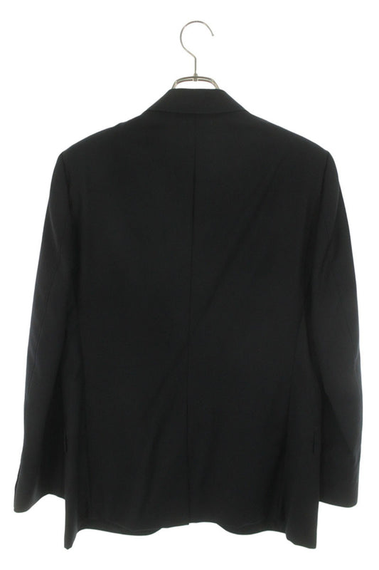 GUCCI Padded Shoulder Wool Tailored Jacket Navy Size L