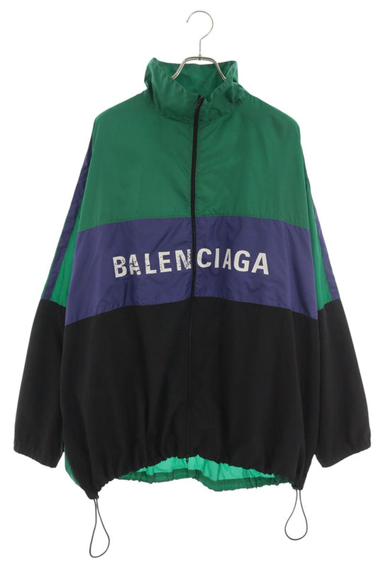 BALENCIAGA Logo Poplin Panel Jacket Multi Size M