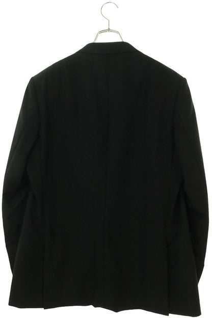 VALENTINO Wool Mohair Notched Lapel 2B Jacket Black Size XL