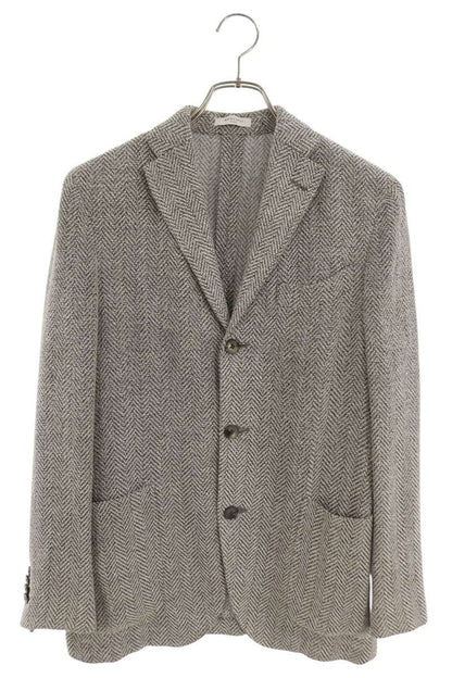 BOGLIOLI Linen Silk Cotton Blend Jacket Gray Size S