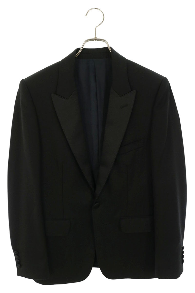 CELINE Grain de Poudre Wool Smoking Jacket Black Size M