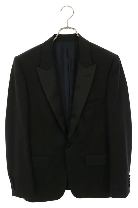 CELINE Grain de Poudre Wool Smoking Jacket Black Size M