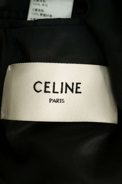 CELINE Grain de Poudre Wool Smoking Jacket Black Size M