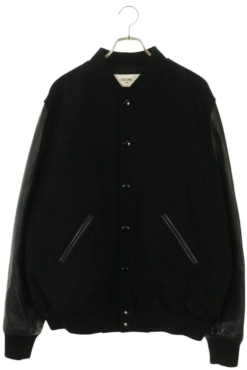 CELINE BOY DOLlL Leather Sleeve Jacket 2V09M896C Size XXL
