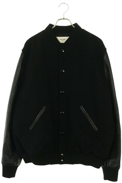 CELINE BOY DOLlL Leather Sleeve Jacket 2V09M896C Size XXL