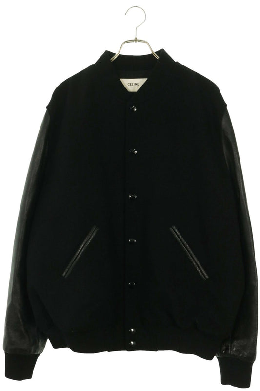 CELINE BOY DOLlL Leather Sleeve Jacket 2V09M896C Size XXL