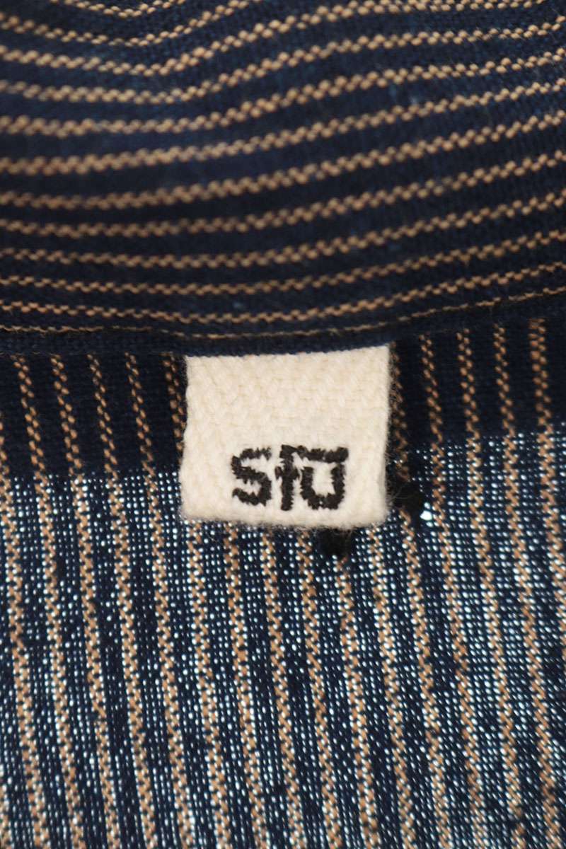 satou Cotton Stripe Jacket Navy Size L