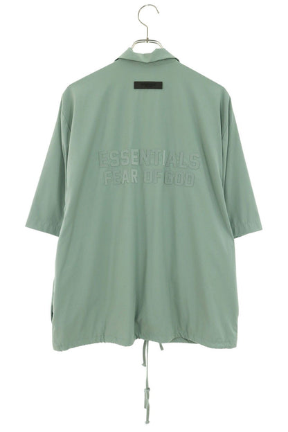 FOG Short Sleeve Chest Logo Nylon Coach Jacket Green Size S