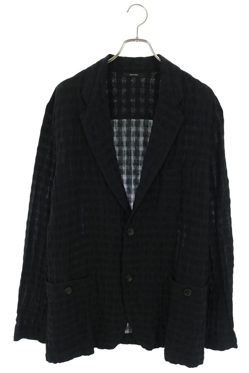 ISSEY MIYAKE Linen Cotton Blazer Black Size 4