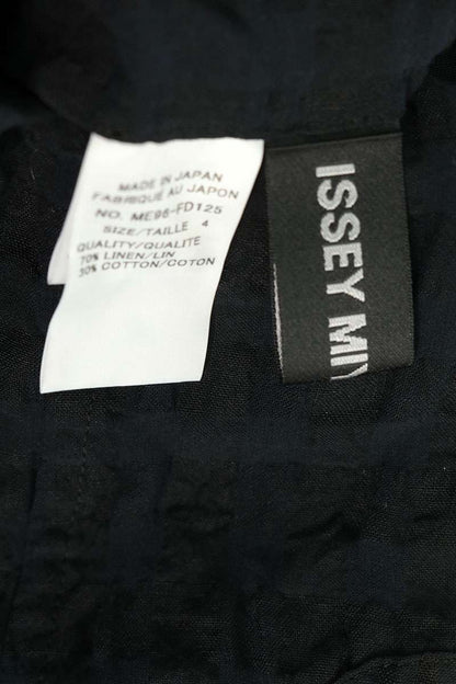 ISSEY MIYAKE Linen Cotton Blazer Black Size 4