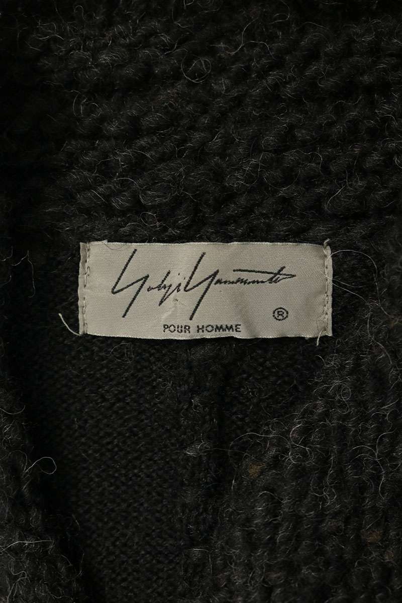 YOHJI YAMAMOTO POUR HOMME Yarn Stitch Jacket Black Size 3