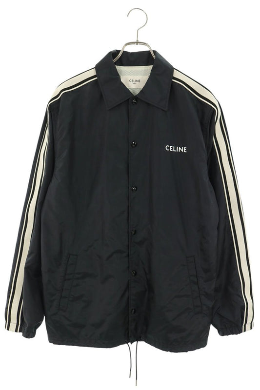 CELINE Loose Fit Nylon Coach Jacket Black Size XS