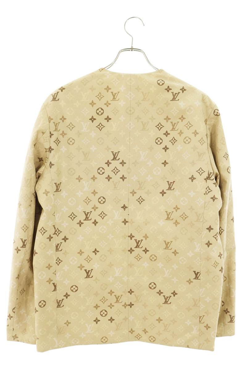LOUISVUITTON 26AW Monogram Collarless Jacket Size 48