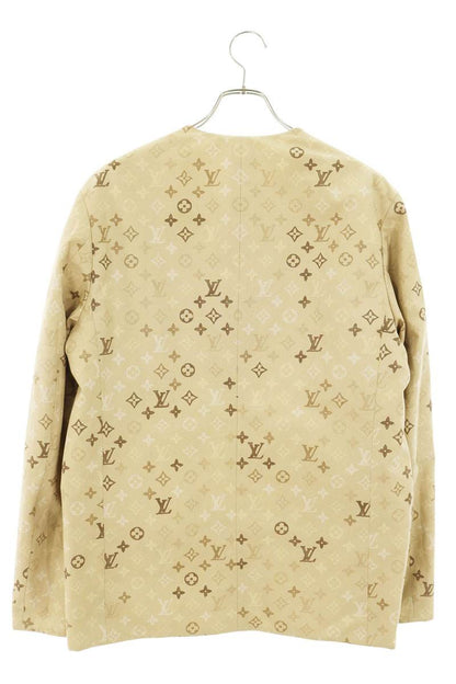 LOUISVUITTON 26AW Monogram Collarless Jacket Size 48