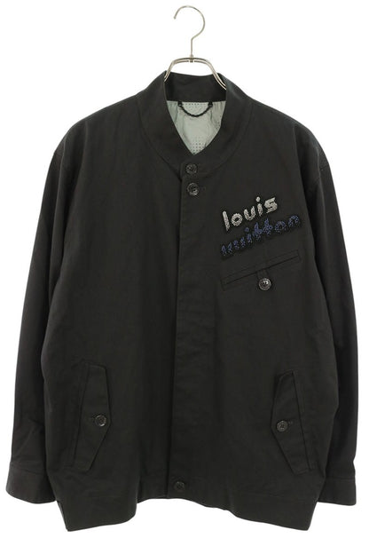LOUISVUITTON Logo Bijou Design Cotton Jacket Black Size 50