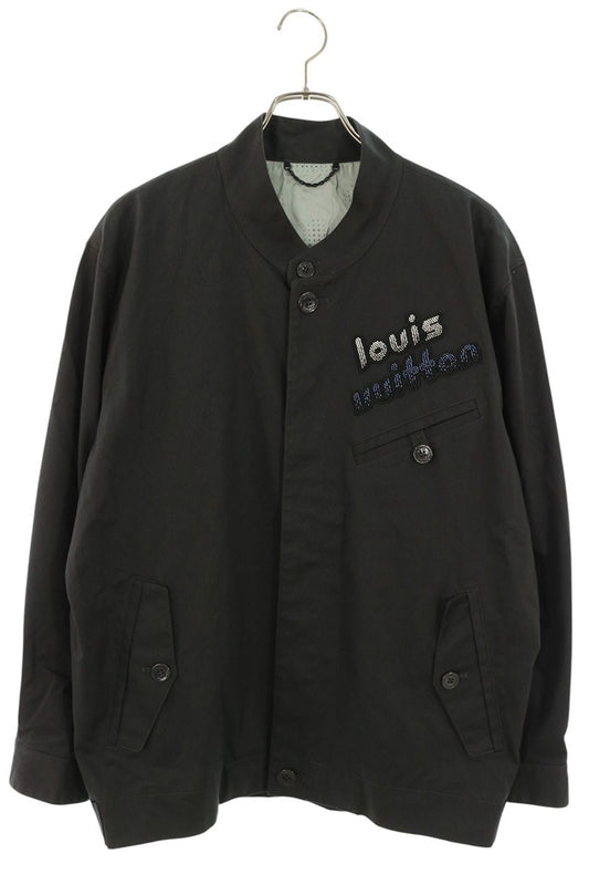 LOUISVUITTON Logo Bijou Design Cotton Jacket Black Size 50