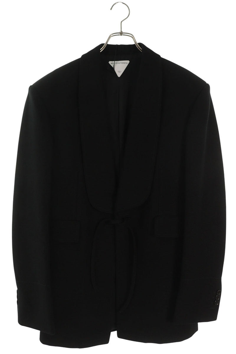 BOTTEGA VENETA Black Cotton Blazer Size 48
