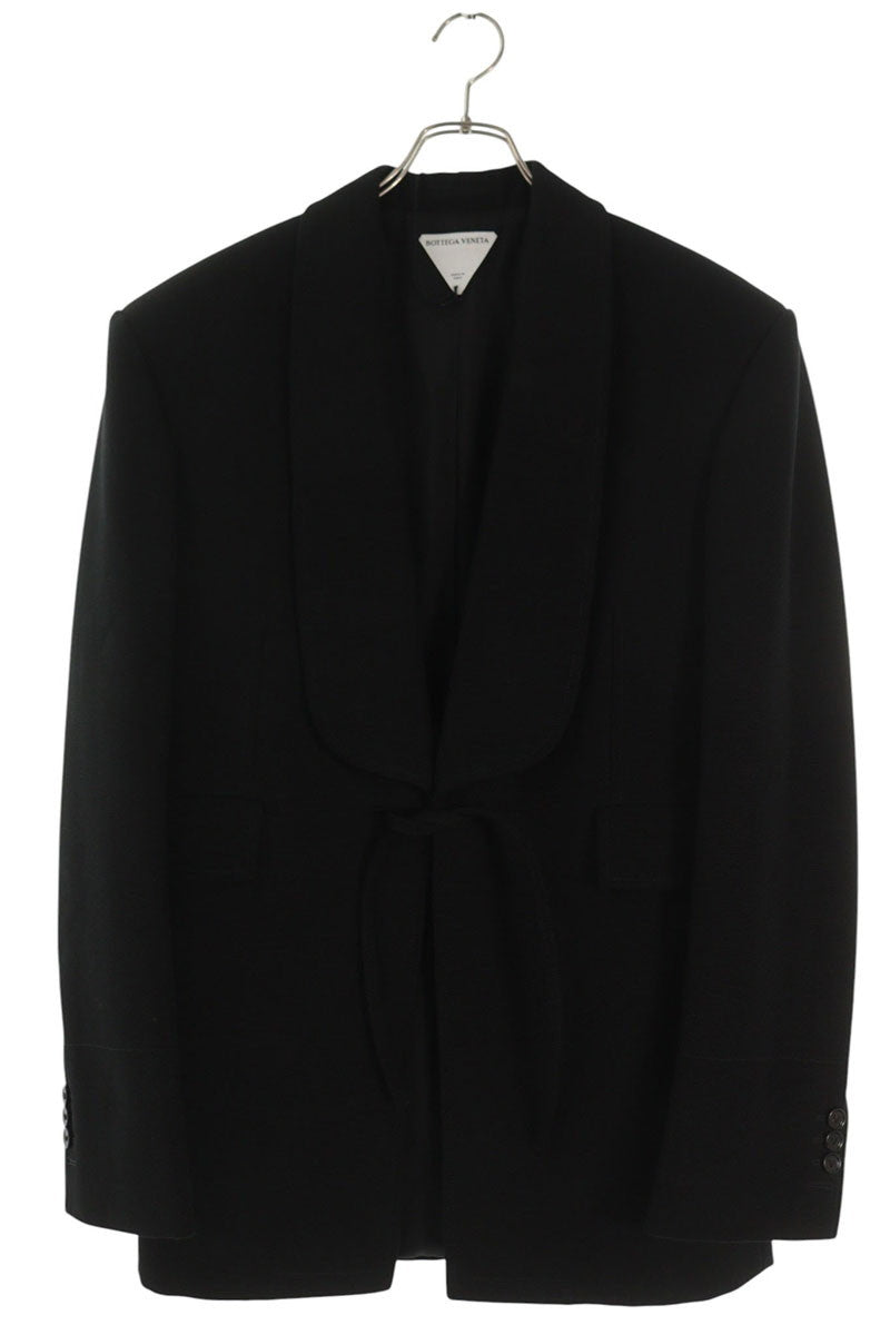 BOTTEGA VENETA Black Cotton Blazer Size 46