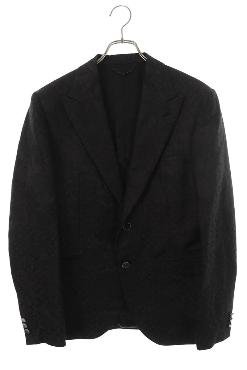 LOUISVUITTON Black Monogram Blazer Size 48
