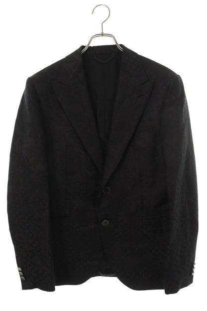 LOUISVUITTON Black Monogram Blazer Size 48